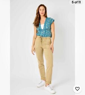 Judy Blue JB88815 Womens Khaki High Waisted Cuffed Joggers Sz 18W Comfort Casual